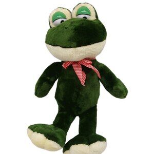 Plush Appeal Llc Plush Green Frog 17" Stuffed Animal Mardi Gras Plush